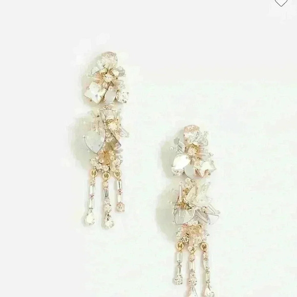 J Crew Crystal & Sequins Drop Earrings - Picture 2 of 3